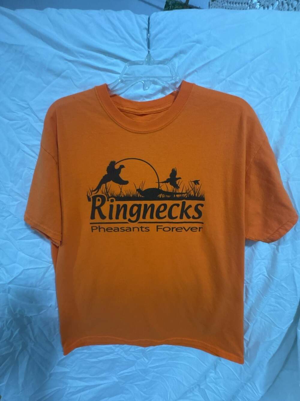 Pheasants Forever Ringnecks Hunting Graphic Orange T-Shirt